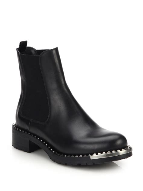 miu miu studded cap toe leather chelsea boots|Miu Miu shoes for women.